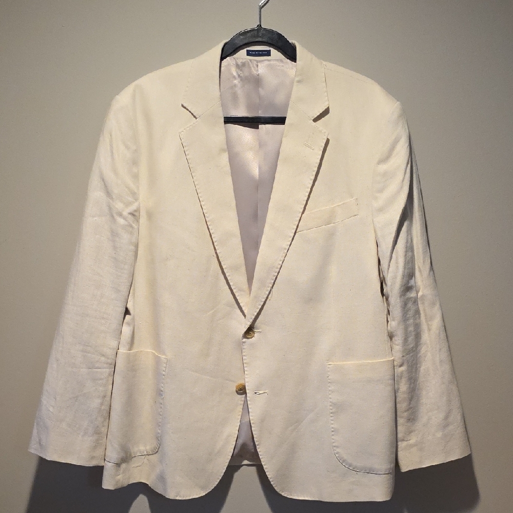 Like New Stafford Men's Light Cream Blazer